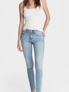 rag & bone JEAN Straight Leg Jeans in Blue Waist 30